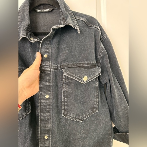Zara Oversized Denim Jacket, size M - Picture 4 of 9